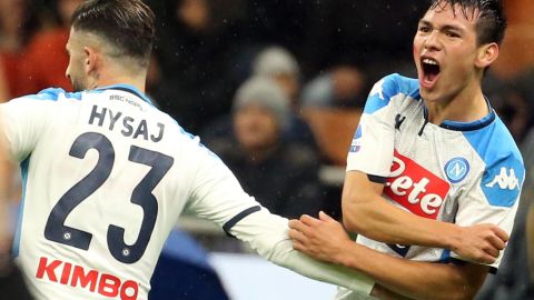 Hirving 'Chucky' Lozano marcó su segundo gol en la Serie A y su tercer tanto con el Napoli.