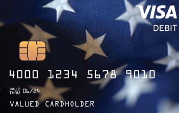 Imagen ilustrativa de una tarjeta de débito prepagada con el cheque de estímulo.