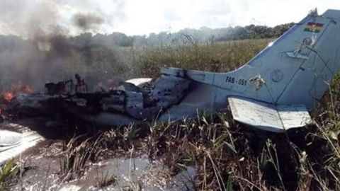 Imagen de la avioneta accidentada.