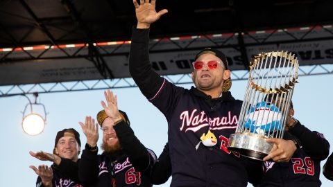 Gerardo Parra solo jugó un año con los Nationals pero resultó un símbolo para la afición.