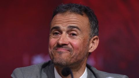 Luis Enrique durante una conferencia de prensa.