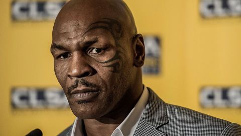 Mike Tyson y su tatuaje en el rostro.