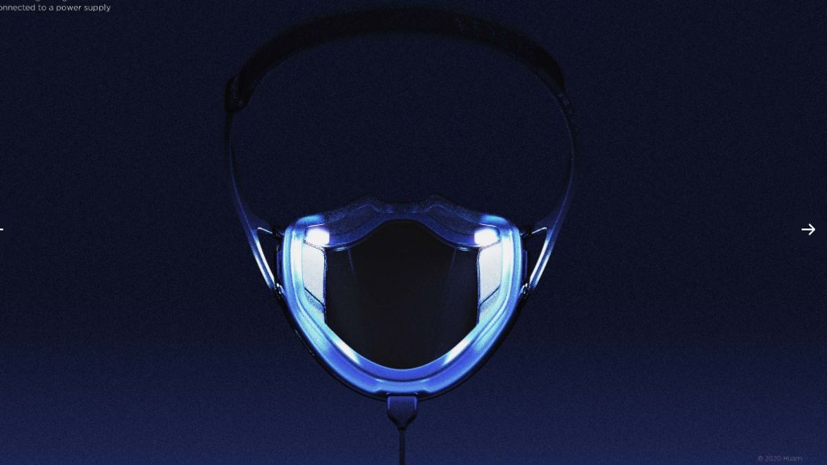 Will.I.Am crea mascarilla futurista con audífonos integrados.
