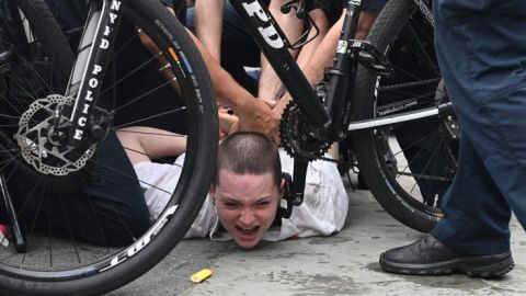 Tensiones durante la manifestación