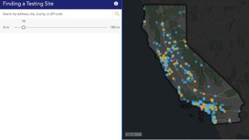 El portal ayuda a encontrar centros de pruebas en California.