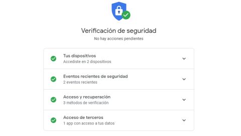 Seguridad en cuanta de Google