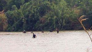 Fuga por el río Bravo: pollero y migrantes escapan a persecución de la Patrulla Fronteriza