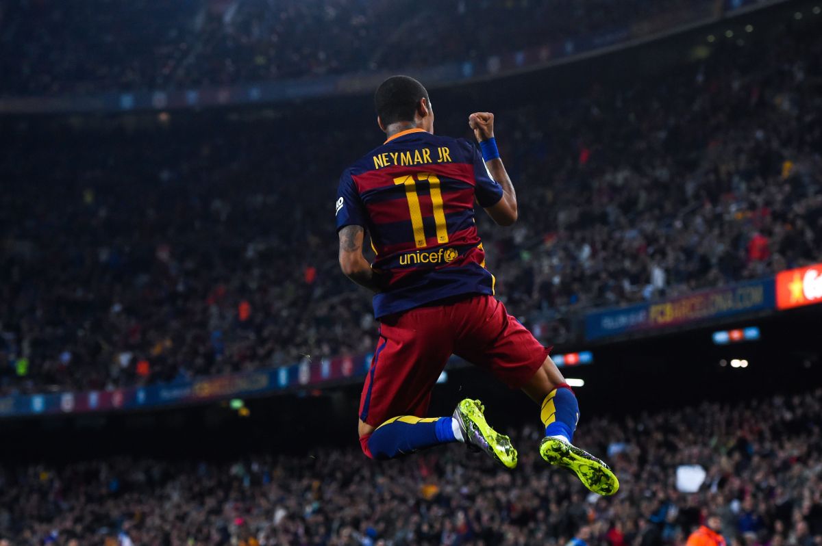 Neymar vistiendo los colores del FC Barcelona
