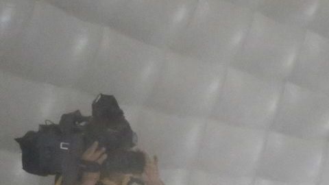 Túneles para desinfectar a las personas.