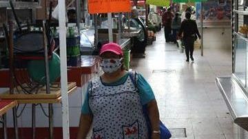 Mercado en México en época de coronavirus.