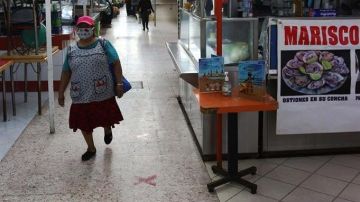 Mercado en México en época de coronavirus.