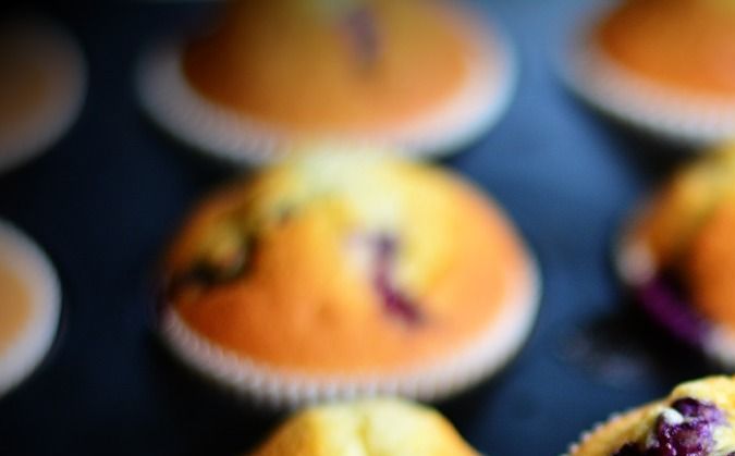 muffins recién horneados