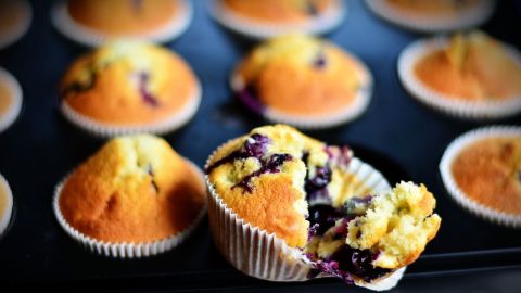 muffins recién horneados