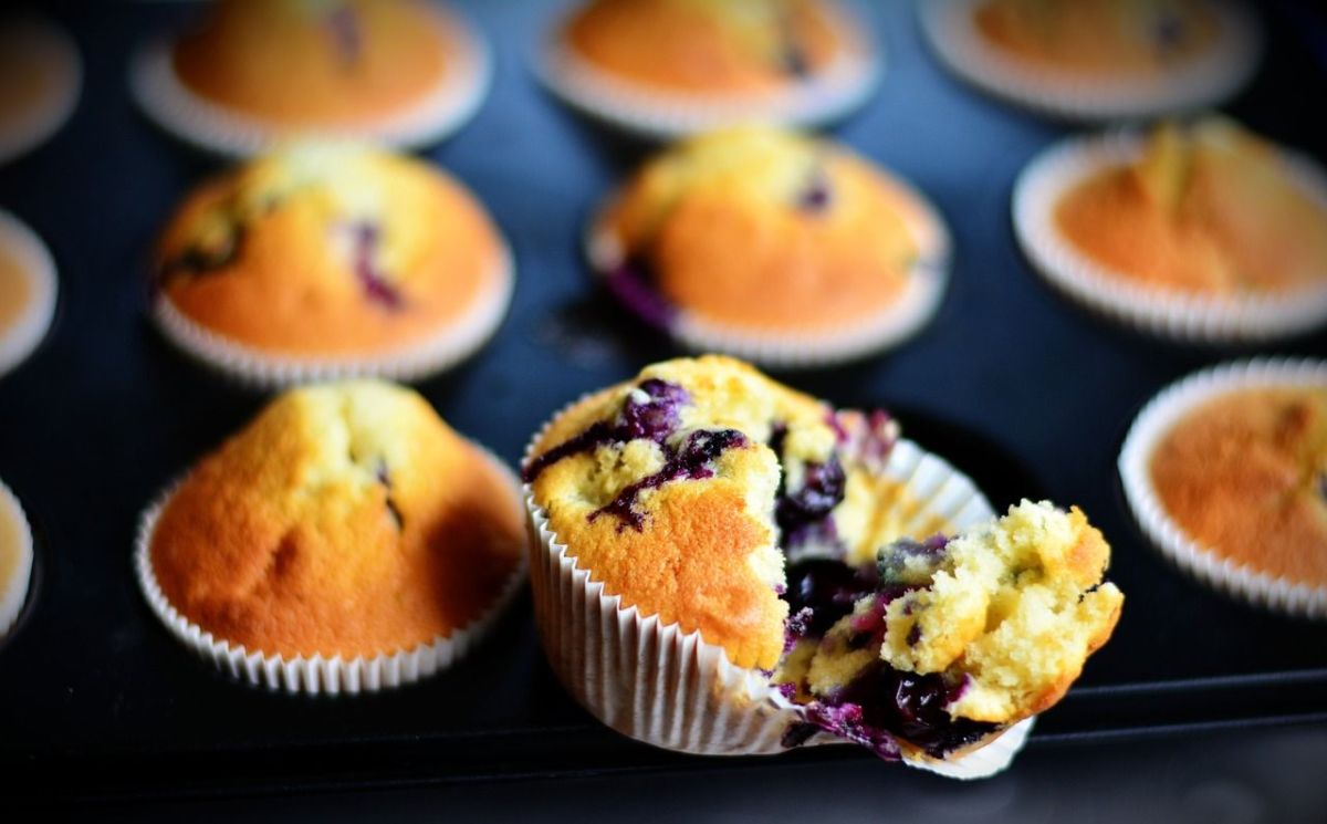 muffins recién horneados