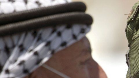 Los palestinos se han estado manifestando frente a tropas de Israel en contra de la anexión.