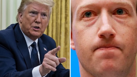 El presidente Donald Trump y el CEO de Facebook, Mark Zuckerberg.