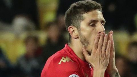 Stevan Jovetic en un partido con el AS Mónaco.