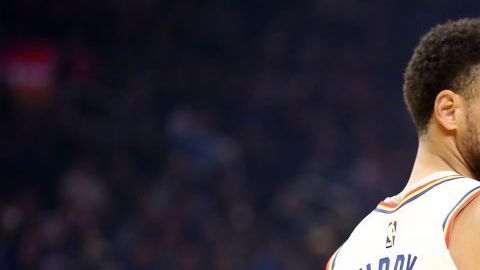 Stephen Curry en un partido con los Golden State Warriors.