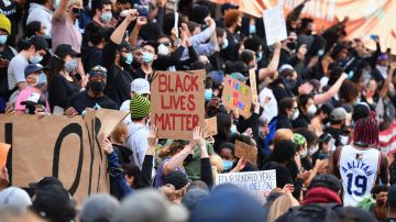Los manifestantes pertenecían a un grupo más amplio que se había manifestado en Brooklyn.