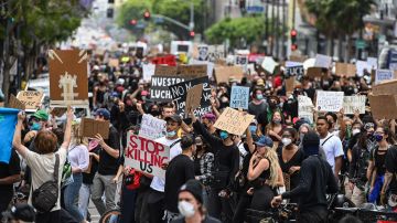 Protesta por GEorge Floyd en Los Ángeles