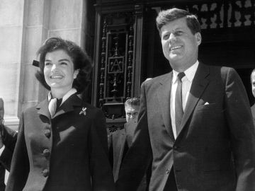 La familia presidencial Kennedy, en abril 1961.