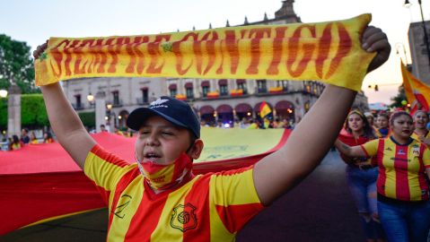 La afición del Monarcas Morelia se manifestó contra la desaparición del equipo.