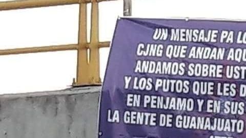 Aparecieron las narcomantas en varios municipios de Guanajuato.