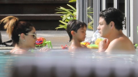 Ninel Conde, Giovanni Medina y el hijo de ambos, Emmanuel.