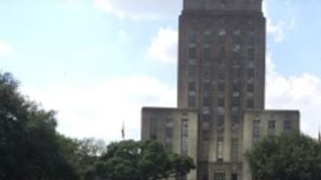 Miles de manifestantes llegaron a la Alcaldía de Houston.