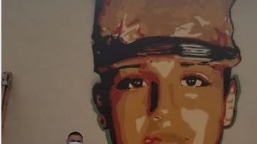 El mural de Vanessa Guillén en Donna, Texas.