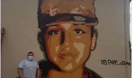 El mural de Vanessa Guillén en Donna, Texas.