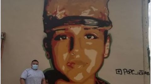 El mural de Vanessa Guillén en Donna, Texas.