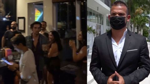 Juan Patrón acudió a una fiesta ilegal y multitudinaria en Miami Beach y compartió las imágenes en su Instagram.