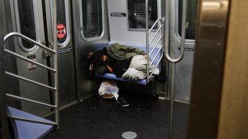 Desamparado en el Metro de NYC.