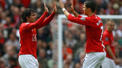 Carlos Tevez y Cristiano Ronaldo coincidieron en el Manchester United.
