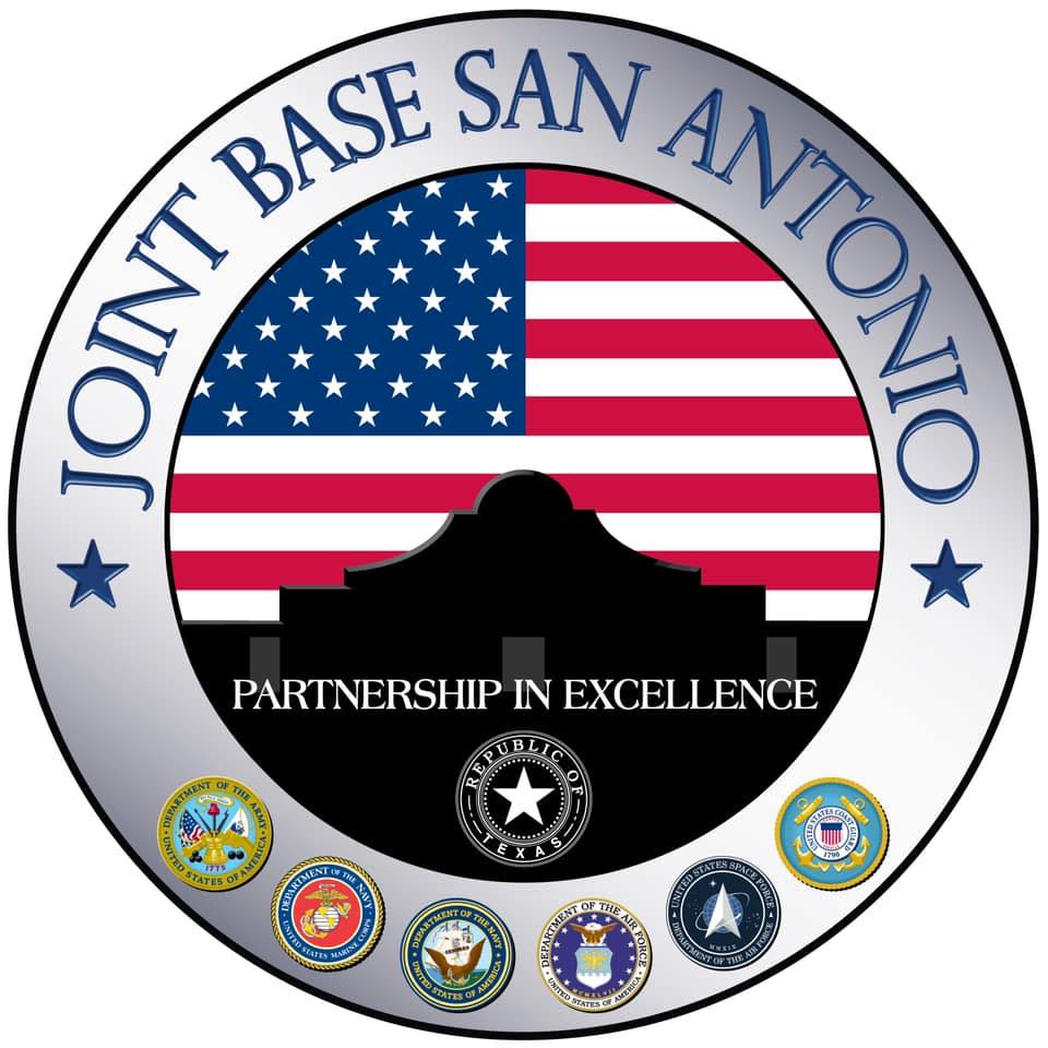 Logo de la  base San Antonio-Fort Sam  en Houston, Texas.