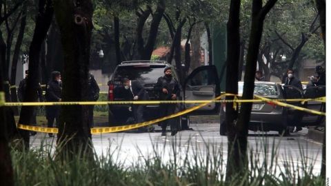 Imagen de la camioneta donde viajaba el jefe policial.