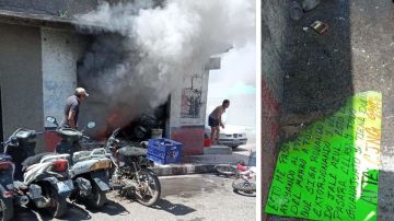 FOTOS: CJNG y ataca con granadas a negocios por supuestamente apoyar al Marro