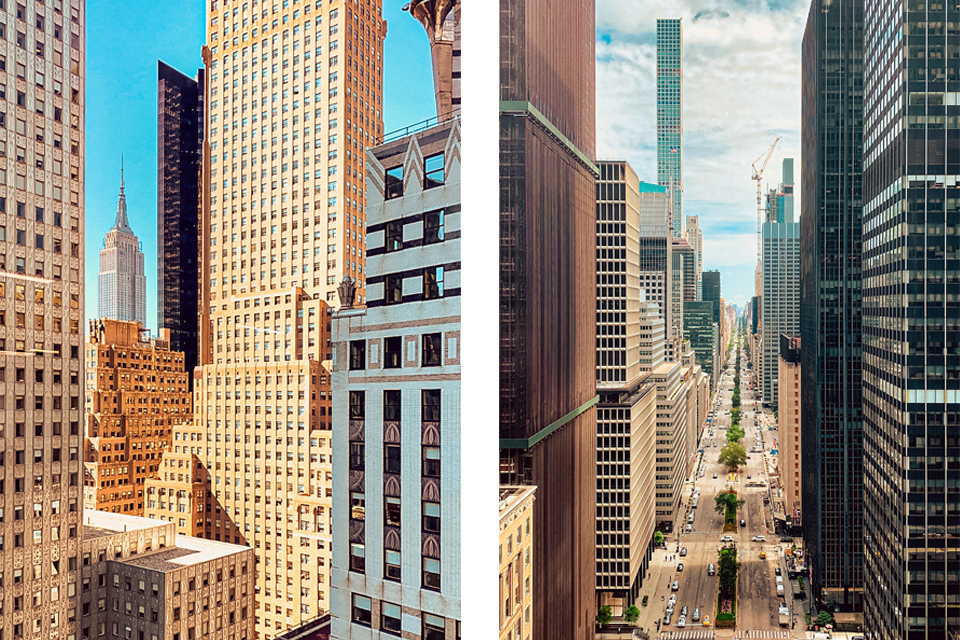León destaca la "verticalidad" de la ciudad de Nueva York. / Foto: Cortesía Alejandro León