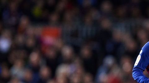 Lionel Messi en un partido con Barcelona.