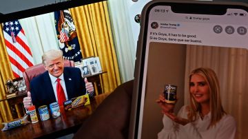 El presidente Trump y su hija Ivanka publicaron fotos con productos Goya.