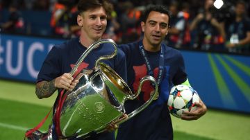 Lionel Messi y Xavi Hernandez