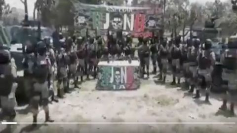 Grupo Élite del CJNG graba video con dron; dicen que guerra no es con el pueblo ni el Gobierno