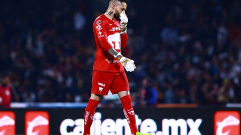 'El Pollo' Saldívar en un partido con Pumas.