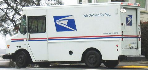 Un camión del Servicio de Correos de Estados Unidos.