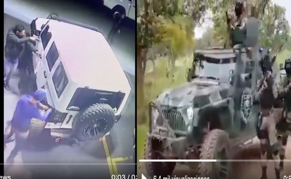 VIDEO: Denuncian que Jeep robada fue modificada por el CJNG y ahora es parte de su ejército