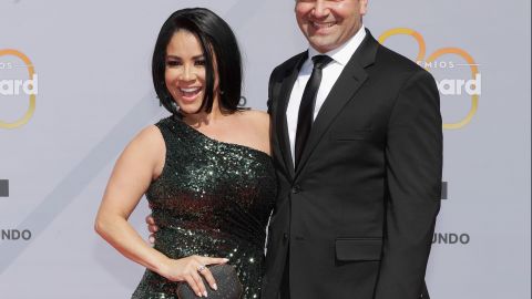 LAS VEGAS, NV - APRIL 26: Carolina Sandoval (L) and guest attend the 2018 Billboard Latin Music Awards at the Mandalay Bay Events Center on April 26, 2018 in Las Vegas, Nevada. (Photo by Isaac Brekken/Getty Images)