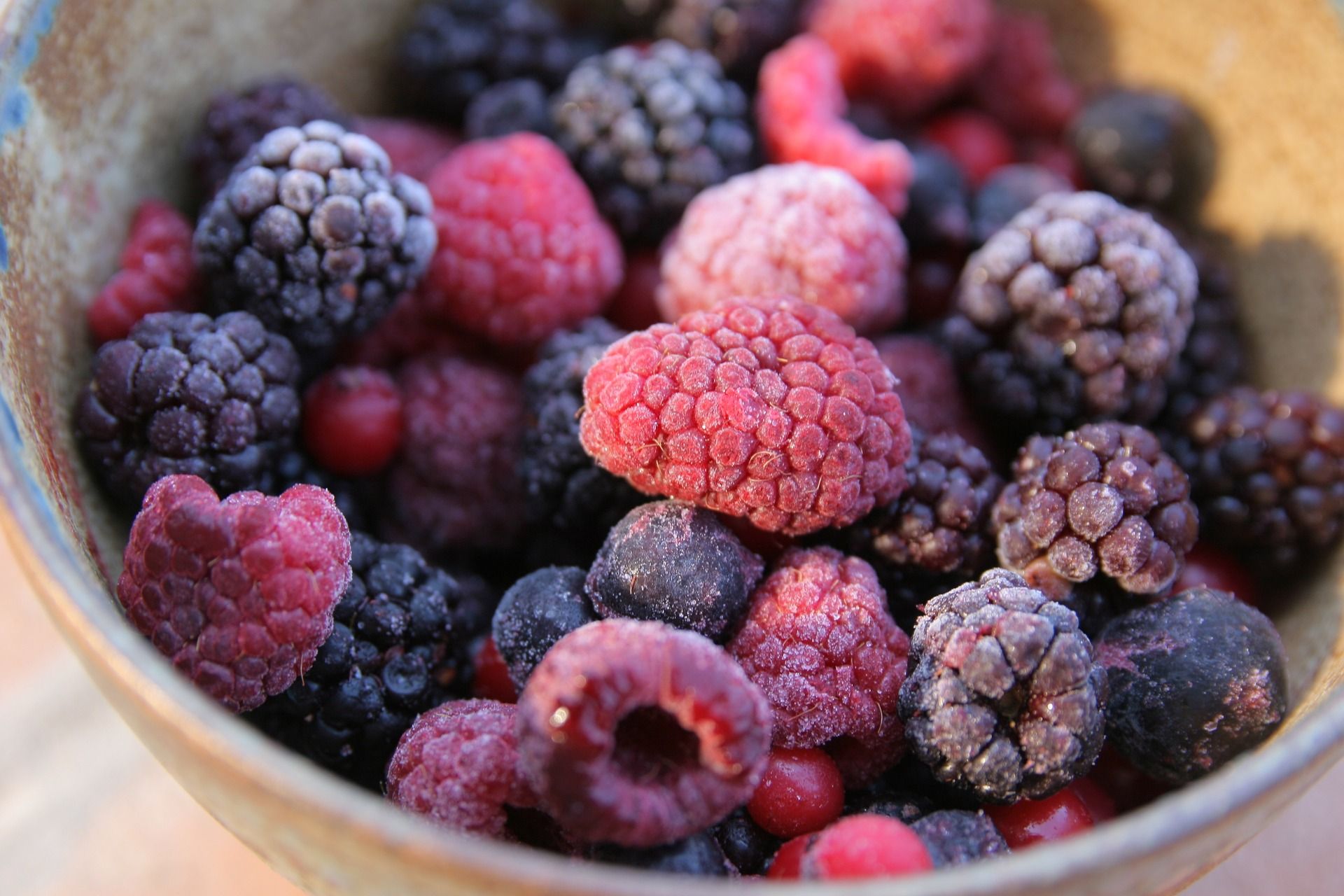 Frozen fruits.
