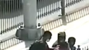 Parte de los enfrentamientos en el puente