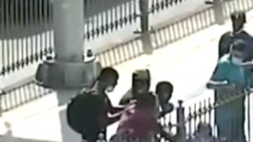 Parte de los enfrentamientos en el puente